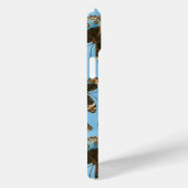 青パンジー蝶パターン Case-Mate iPhoneケース (裏面 / 右)