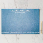 青パーソナライズされたいテクスチフェイクャ革 ペーパーパッド (インサイチュ)