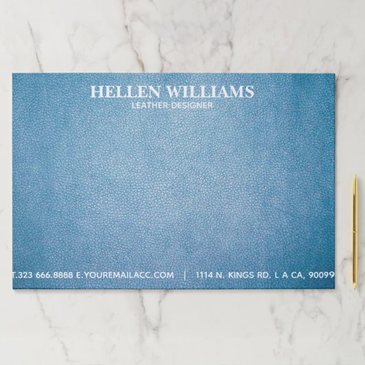 青パーソナライズされたいテクスチフェイクャ革 ペーパーパッド (インサイチュ)