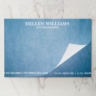 青パーソナライズされたいテクスチフェイクャ革 ペーパーパッド