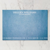 青パーソナライズされたいテクスチフェイクャ革 ペーパーパッド (正面)