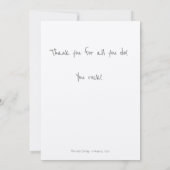 青パーソナライズされたとピンクのフローラサンキューカード 招待状 (裏面)