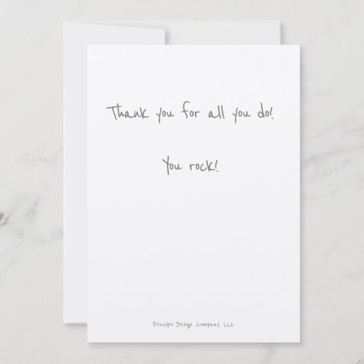 青パーソナライズされたとピンクのフローラサンキューカード 招待状 (裏面)