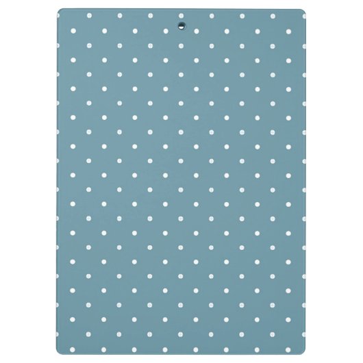 青パーソナライズされたと白の水玉模様クリップボード クリップボード (裏面)