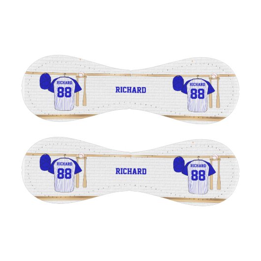 青パーソナライズされたと白の野球用ジャージー 野球ボール (パネル)