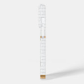 青パーソナライズされたと白の野球用ジャージー Case-Mate iPhoneケース (裏面 / 左)