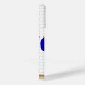 青パーソナライズされたと白の野球用ジャージー Case-Mate iPhoneケース (裏面 / 右)