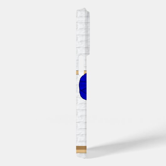 青パーソナライズされたと白の野球用ジャージー Case-Mate iPhoneケース (裏面 / 右)