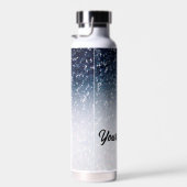 青パーソナライズされたと白グラデーション ウォーターボトル (右面)