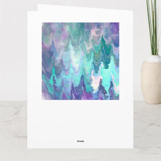 青パーソナライズされたと紫かわいらしの誕生日 カード (裏面)