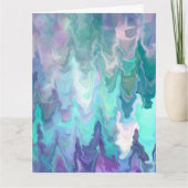 青パーソナライズされたと紫かわいらしの誕生日 カード (正面)