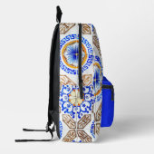 青パーソナライズされたイタリアンモザイク プリントバックパック (左)