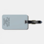 青パーソナライズされたエレガントモダン金ゴールド ラゲッジタグ (裏面横)