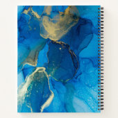 青パーソナライズされたエレガント水色スケッチブック ノートブック (裏面)