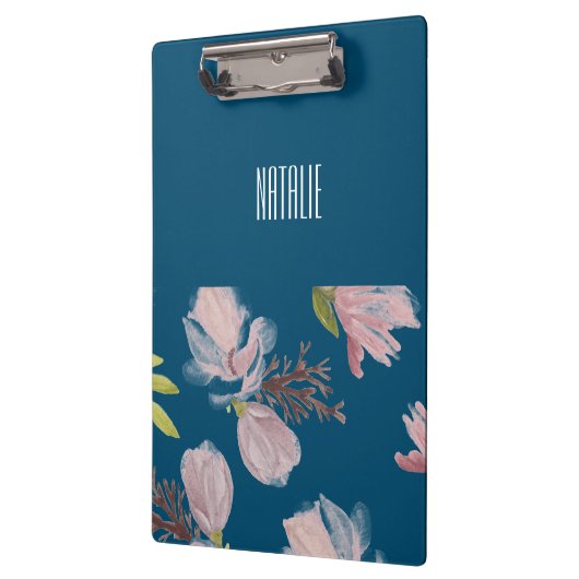 青パーソナライズされたエレガント色 クリップボード (左)