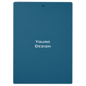 青パーソナライズされたエレガント色 クリップボード (裏面)