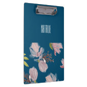 青パーソナライズされたエレガント色 クリップボード (右)