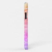 青パーソナライズされたガーリーモノグラムの抽象芸術バラ Case-Mate iPhoneケース (裏面/右)