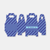 青パーソナライズされたストライプの フェイバーボックス (折り畳みなし)