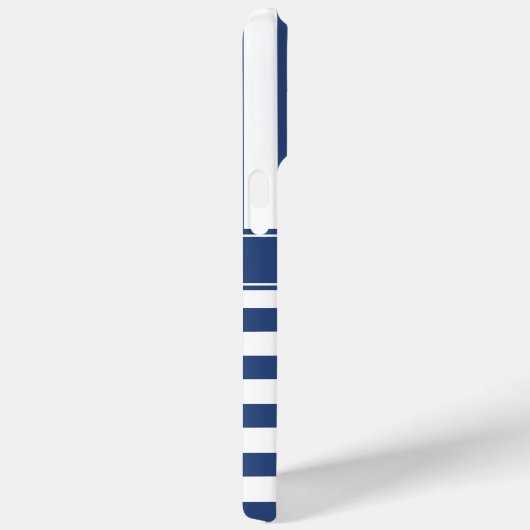 青パーソナライズされたストライプシックホワイト名モダン Case-Mate iPhoneケース (裏面 / 右)