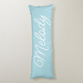 青パーソナライズされたストライプ色 ボディピロー (裏面 (縦))