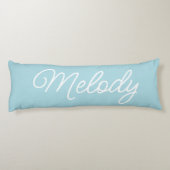 青パーソナライズされたストライプ色 ボディピロー (裏面)