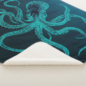 青パーソナライズされたタコ シェルパブランケット (3/4)