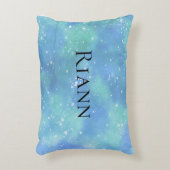 青パーソナライズされたファンタジーガーリープリンセス アクセントクッション (正面(垂直))