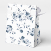 青パーソナライズされたフローラブライダルシャワー優先ボックス フェイバーボックス (裏面サイド)