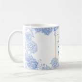 青パーソナライズされたフローラマグカップ – カスタマイズ可能な年K コーヒーマグカップ (左)