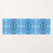 青パーソナライズされた万華鏡のように千変万化するパターン ヨガマット (正面(横))