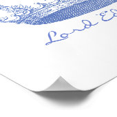 青パーソナライズされた冠 ポスター (角)