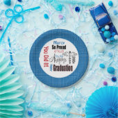 青パーソナライズされた医科プロフェッショナル卒業 ペーパープレート (パーティー)