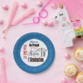 青パーソナライズされた医科プロフェッショナル卒業 ペーパープレート (パーティー)
