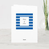 青パーソナライズされた卒業 カード (裏面)