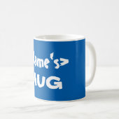 青パーソナライズされた名Mag コーヒーマグカップ (正面右)