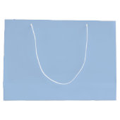 青パーソナライズされた大フランスの抱き枕 ラージペーパーバッグ (裏面)