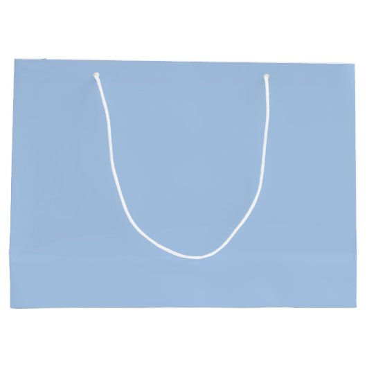 青パーソナライズされた大フランスの抱き枕 ラージペーパーバッグ (裏面)