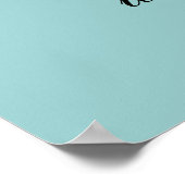 青パーソナライズされた婚披露宴 ポスター (角)