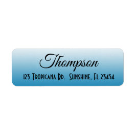 青パーソナライズされた差出人住所ラベル ラベル