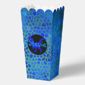 青パーソナライズされた恐竜の隠れ家 フェイバーボックス (正面)