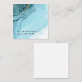青パーソナライズされた抽象芸術ノートカード ノートカード (正面/裏面)