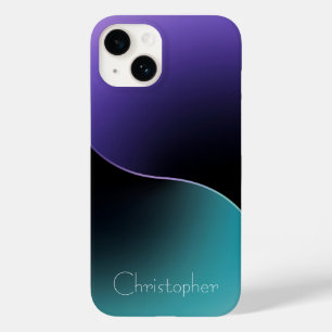 青パーソナライズされた放射状テクスチャiphone 15 Case-Mate iPhone 14ケース