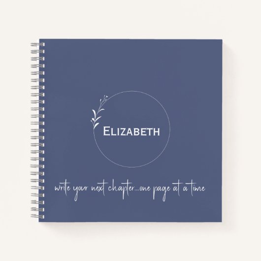 青パーソナライズされた書の章 ノートブック (正面)