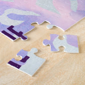 青パーソナライズされた水彩海とデルフィン ジグソーパズル (側面)