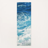 青パーソナライズされた海・波海 ヨガマット (正面)