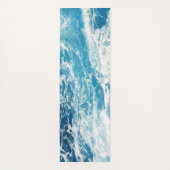 青パーソナライズされた海・波海 ヨガマット (裏面)