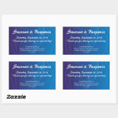 青パーソナライズされた渦巻き水瓶ラベル 長方形シール (シート)