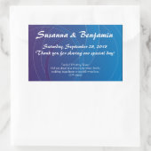 青パーソナライズされた渦巻き水瓶ラベル 長方形シール (バッグ)