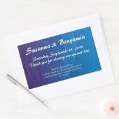 青パーソナライズされた渦巻き水瓶ラベル 長方形シール (封筒)